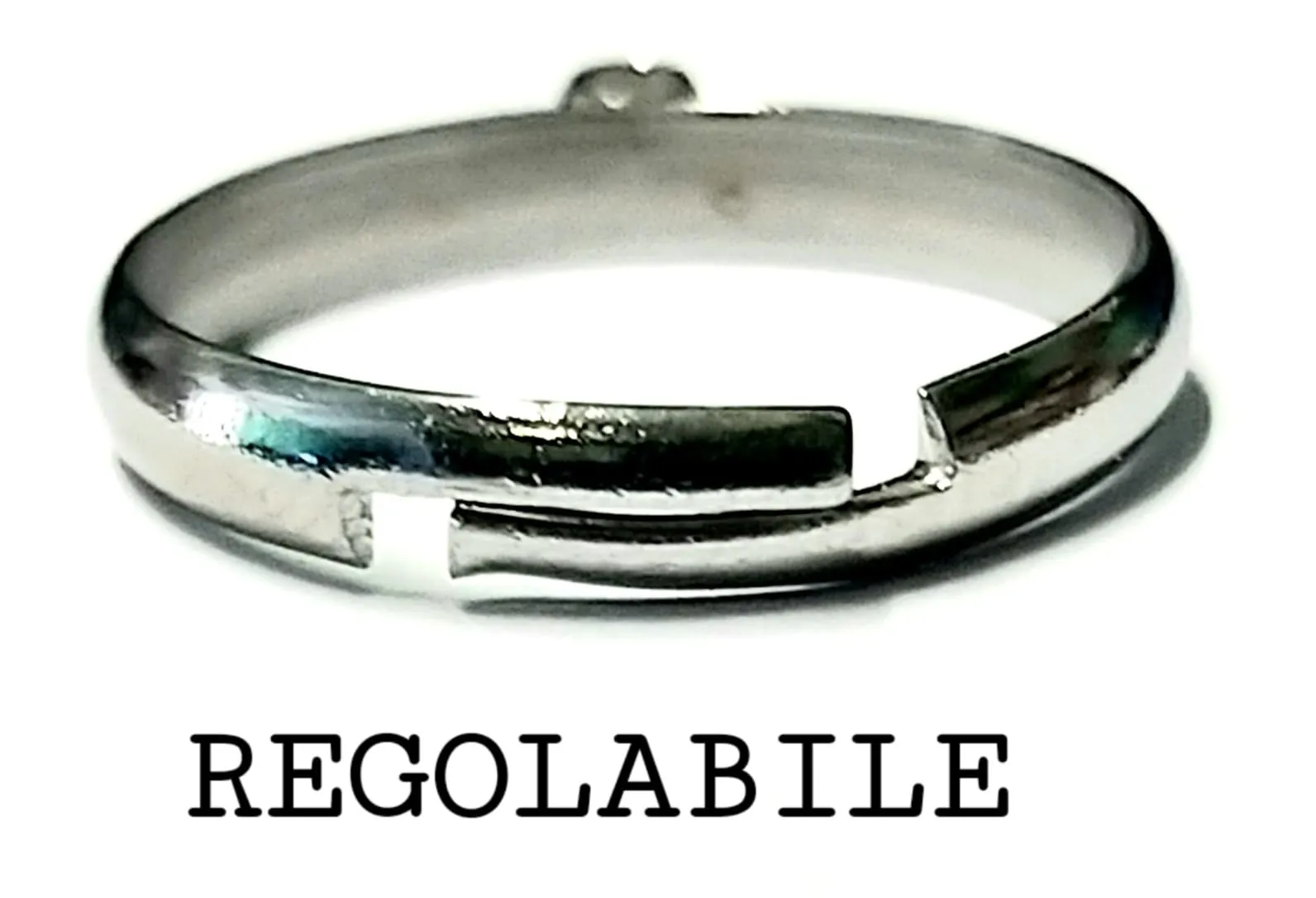 Mavi jewel anello con campanella in acciaio portafortuna misura regolabile spedizione gratuita (argento) - immagine 5