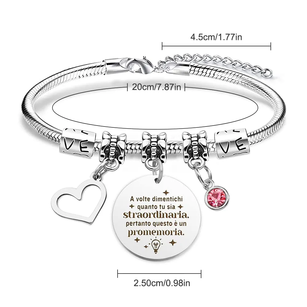 Bracciale per Migliore Amica, Regalo Ispirativo Motivazionale per Amicizia, Sorella, Collega, Natale - immagine 2