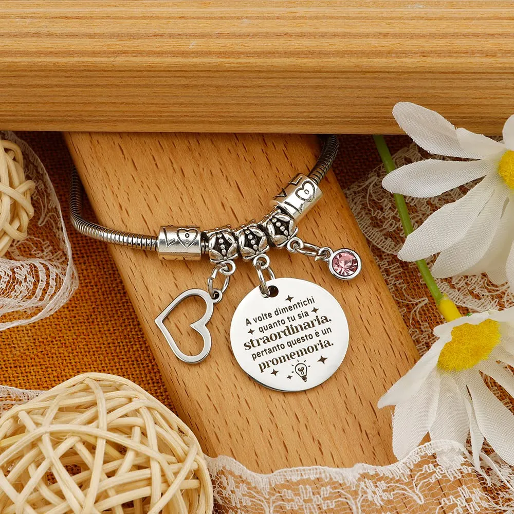 Bracciale per Migliore Amica, Regalo Ispirativo Motivazionale per Amicizia, Sorella, Collega, Natale - immagine 3