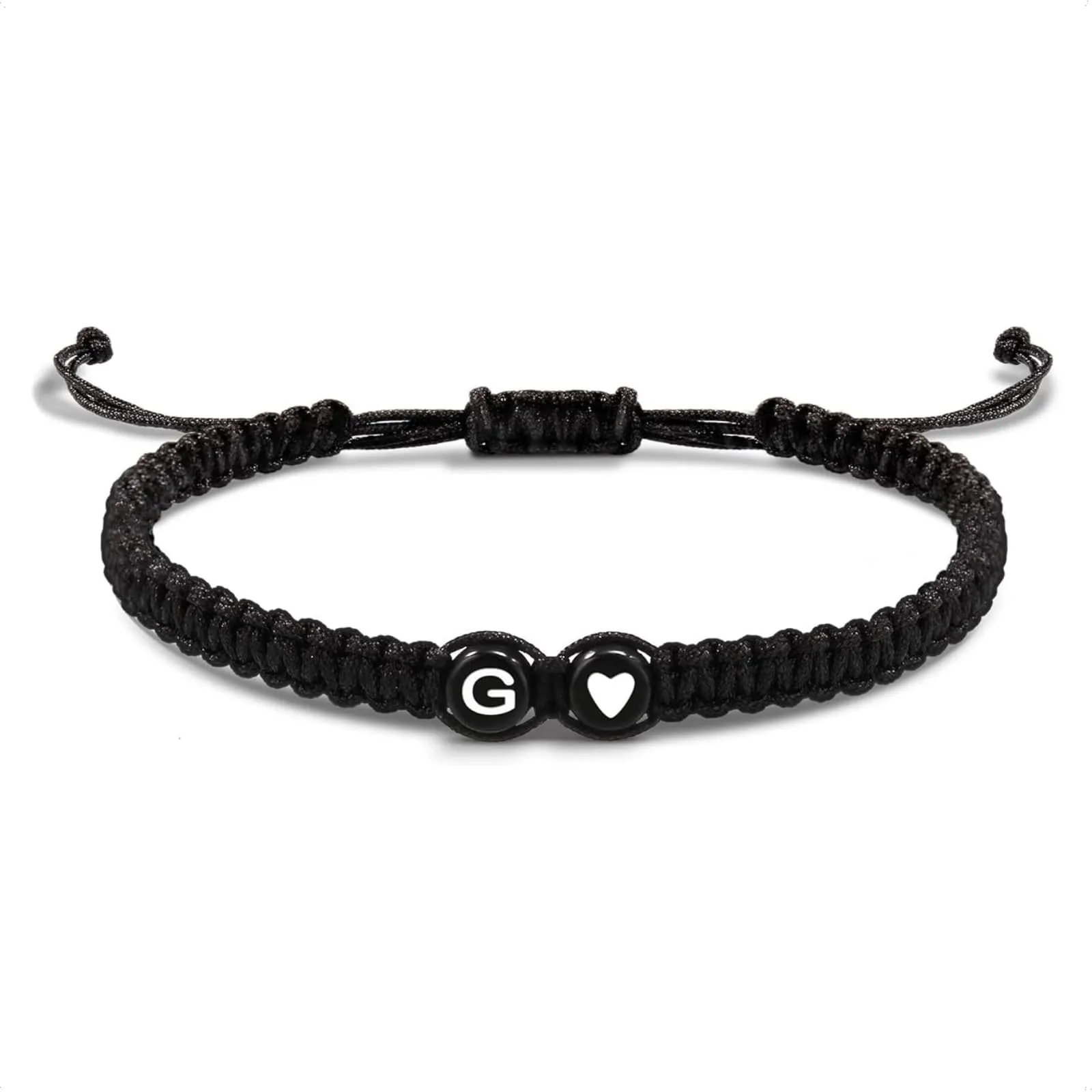 Bracciale con Lettera e Cuore - Iniziale Nome Regalo per Donna e Uomo (G) - immagine 1