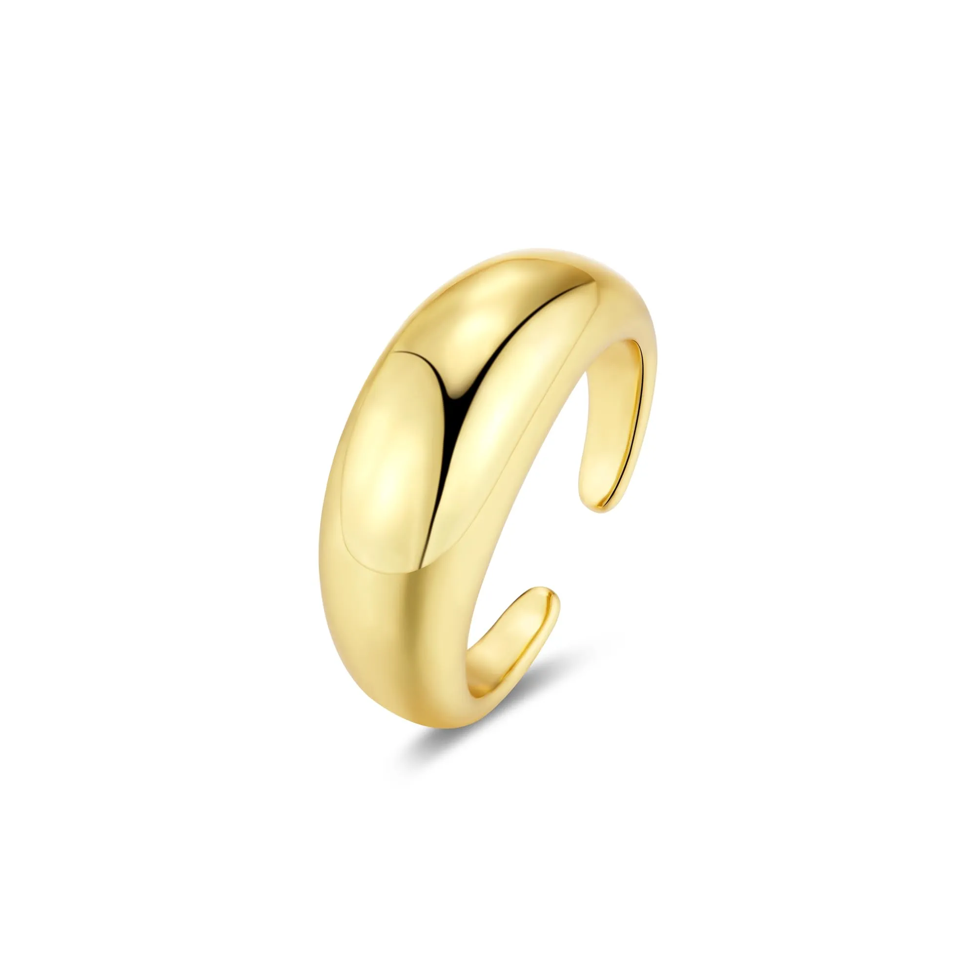 ALEXCRAFT Anello Oro Donna Chunky Liscio Aperto Regolabile da Pollice - immagine 1