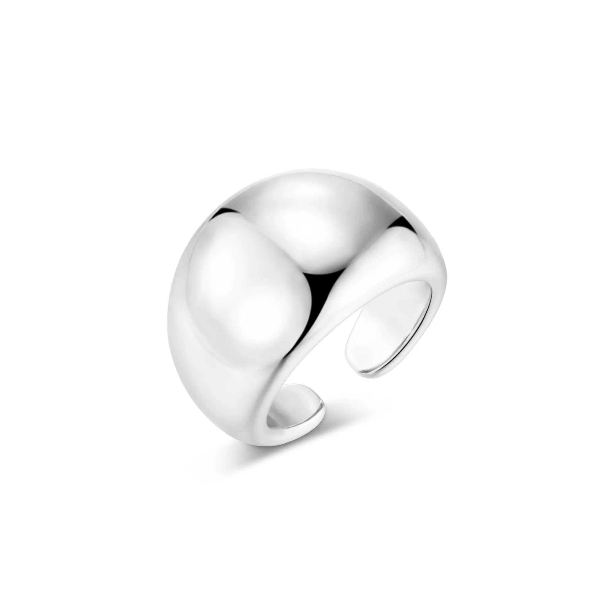 ALEXCRAFT Anello Argento Donna Largo Chunky Aperto Regolabile da Pollice - immagine 1
