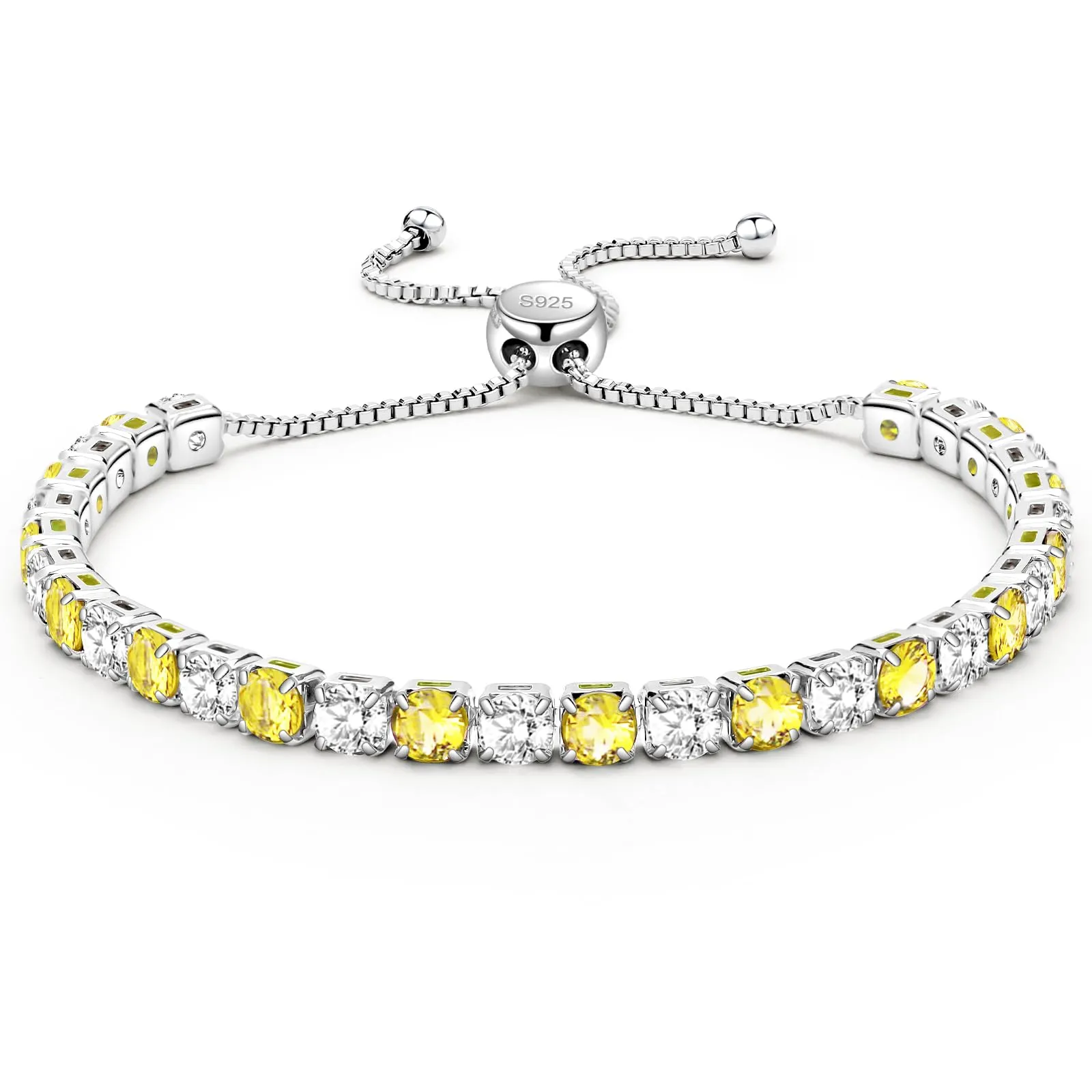 J.Fée Regali Per Lei Regalo Donna, Tennis Bracciale Donna Argento 925 Bracciale Argento 925 Bracciali Tennis Gioielli Regalo Per Lei,06 - immagine 1