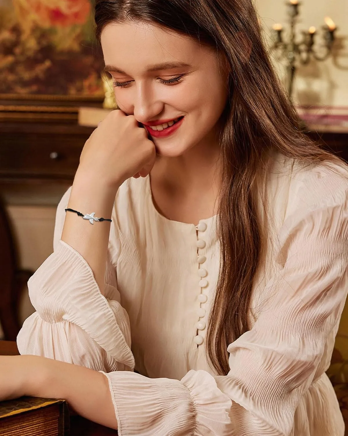 CULEB 2 Pezzi Bracciale Angelo Custode in Argento,Bracciale Portafortuna con Cordoncino Intrecciato Regolabile, Regalo per Cresima, Battesimo e Comunione per Ragazze Ragazzo Donne - immagine 4