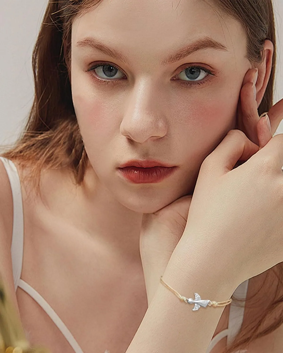 CULEB 2 Pezzi Bracciale Angelo Custode in Argento,Bracciale Portafortuna con Cordoncino Intrecciato Regolabile, Regalo per Cresima, Battesimo e Comunione per Ragazze Ragazzo Donne - immagine 5