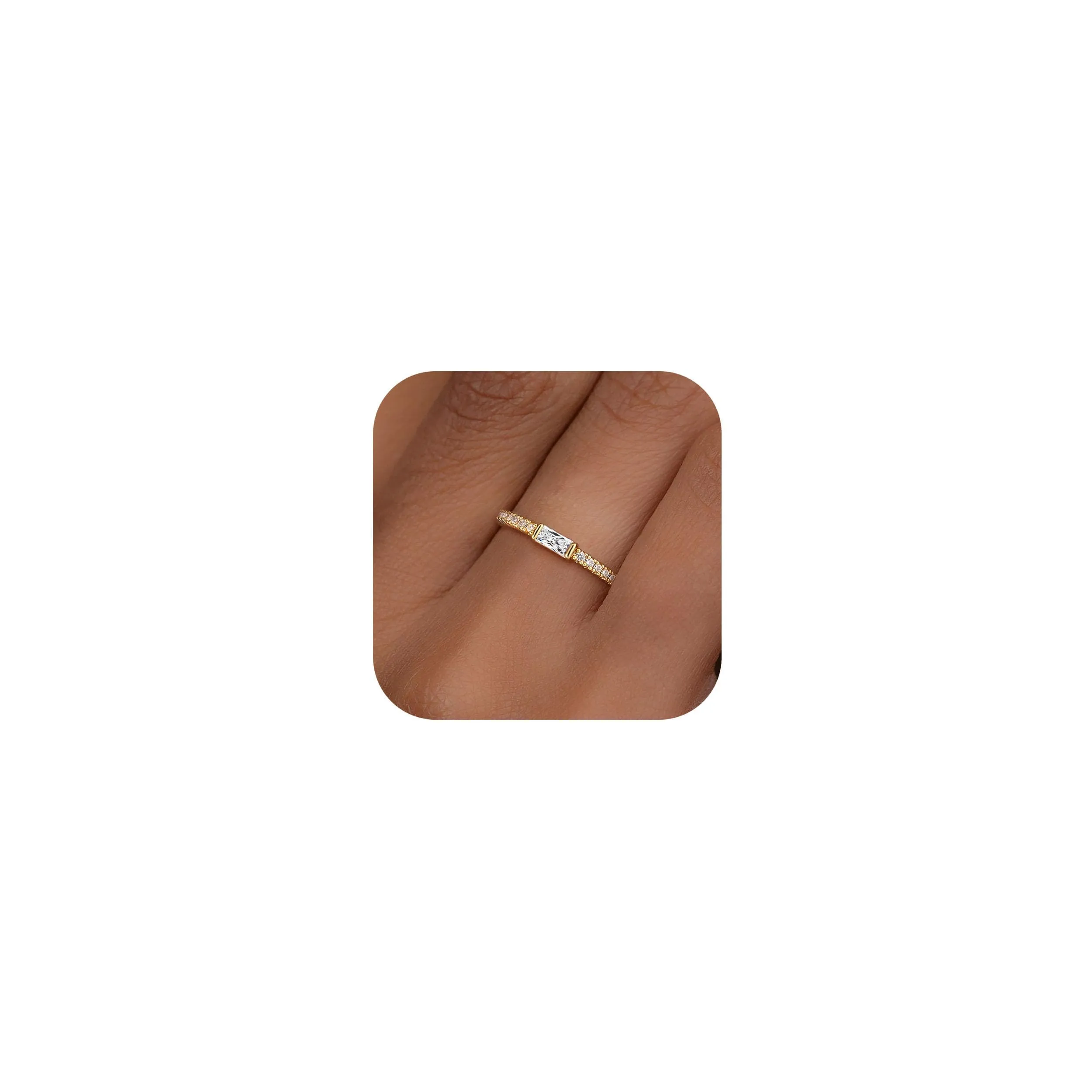 ZOERAY Anelli Donna con Pierre D'anniversaire Anello Oro Donna 18k con Moissanite Acquamarina Ametista Fedine Fidanzamento Fedi Nuziali Anello con Pietra Verde Mignolo Pollice Regalo Compleanno - immagine 1