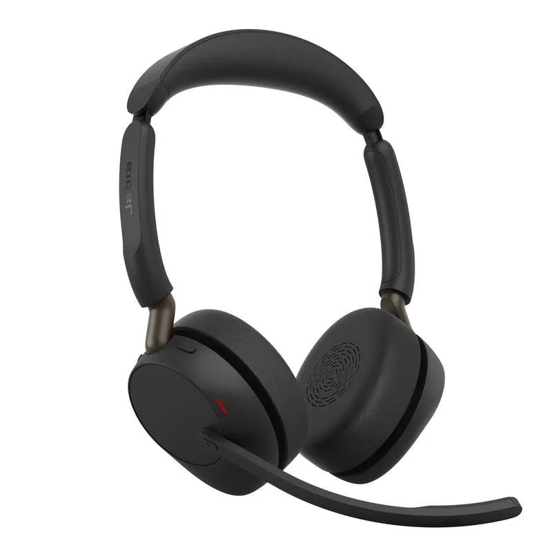 Cuffie Jabra Evolve3 65 wireless Bluetooth con cancellazione adattiva rumore, microfono, USB-C, nero - immagine 1