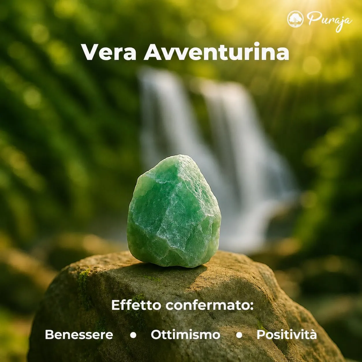 PURAJA Anello con pietra preziosa vera pietra naturale: Aventurina | Anello elastico antistress | Con perle da 3 mm in minerali di alta qualità - immagine 7