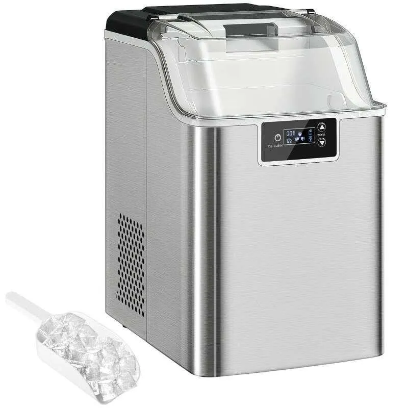 Macchina per ghiaccio Welltin 20 kg/24h deposito 2,1 L argento - immagine 1