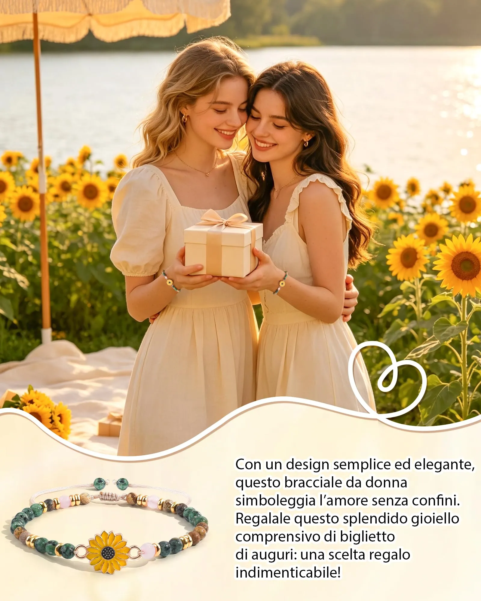 CheersLife Bracciale Donna Bracciale Pietre Naturali Donna - immagine 2