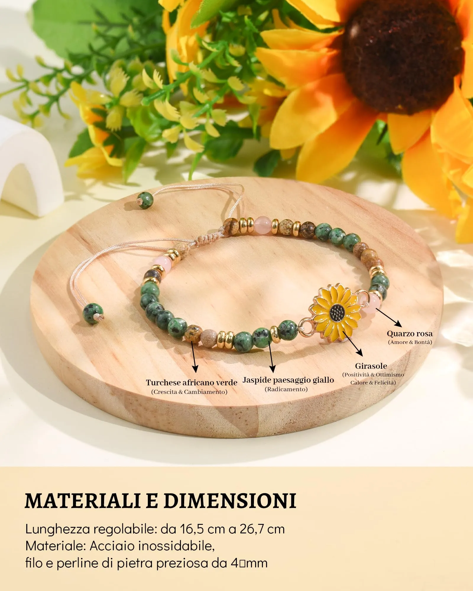 CheersLife Bracciale Donna Bracciale Pietre Naturali Donna - immagine 3