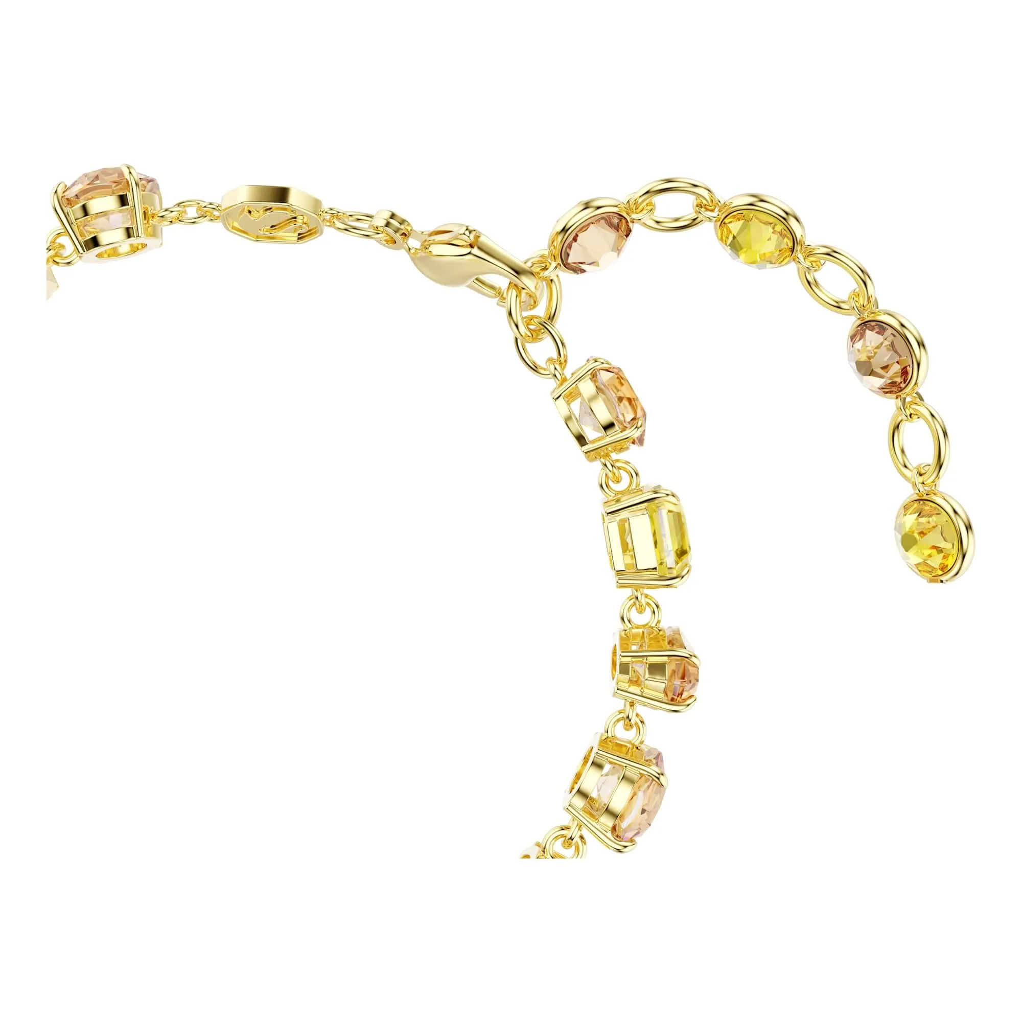 Swarovski Braccialetto Gema, Taglio misto, Giallo, Finitura oro 18K - immagine 3