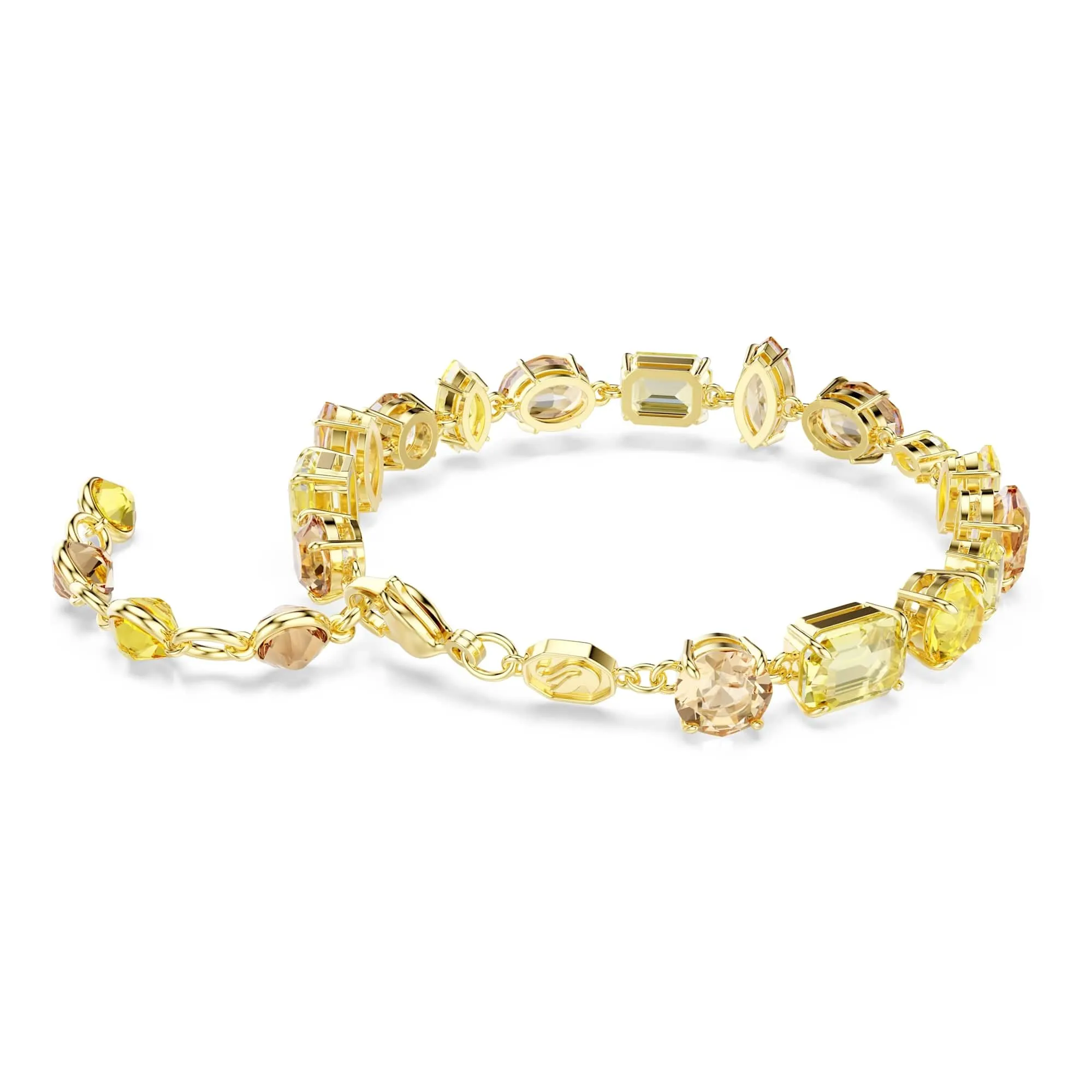 Swarovski Braccialetto Gema, Taglio misto, Giallo, Finitura oro 18K - immagine 4