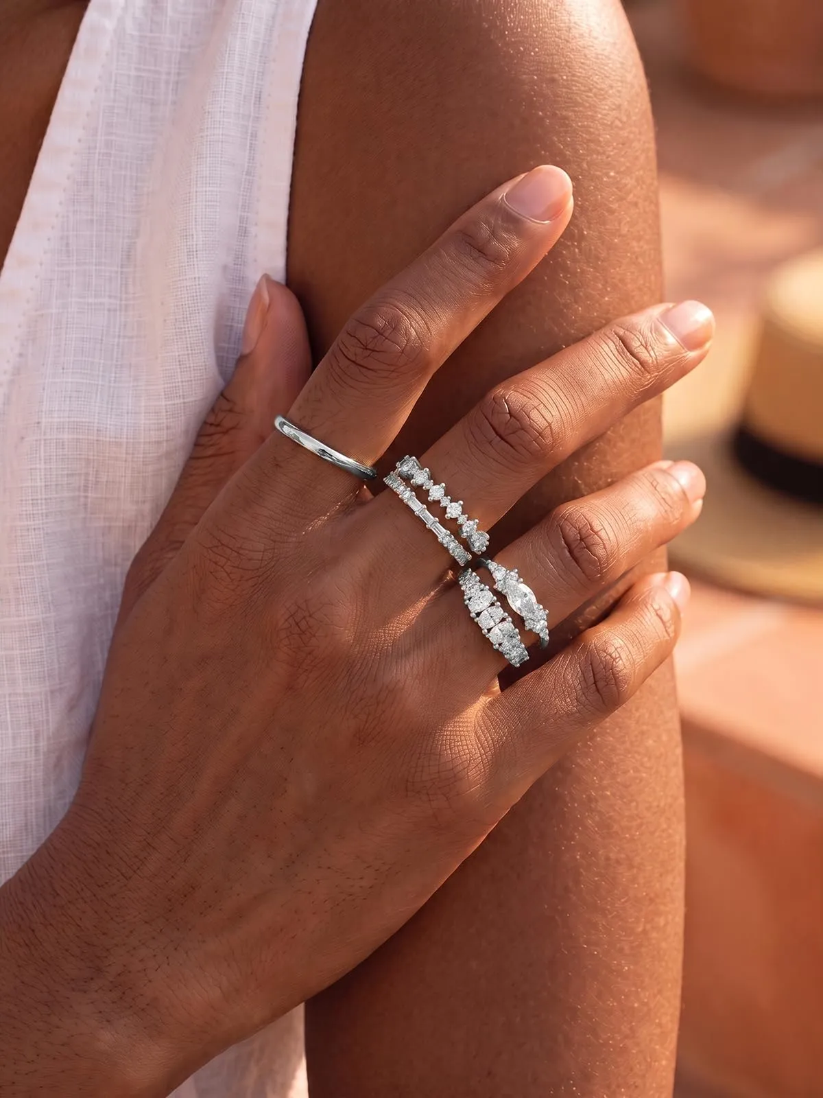 Emibele Argento Anelli Impilabili Donna, 5 Pezzi - immagine 6