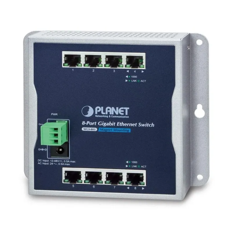 Conmutatore non gestito PLANET WGS-803 8 porte Gigabit - immagine 1