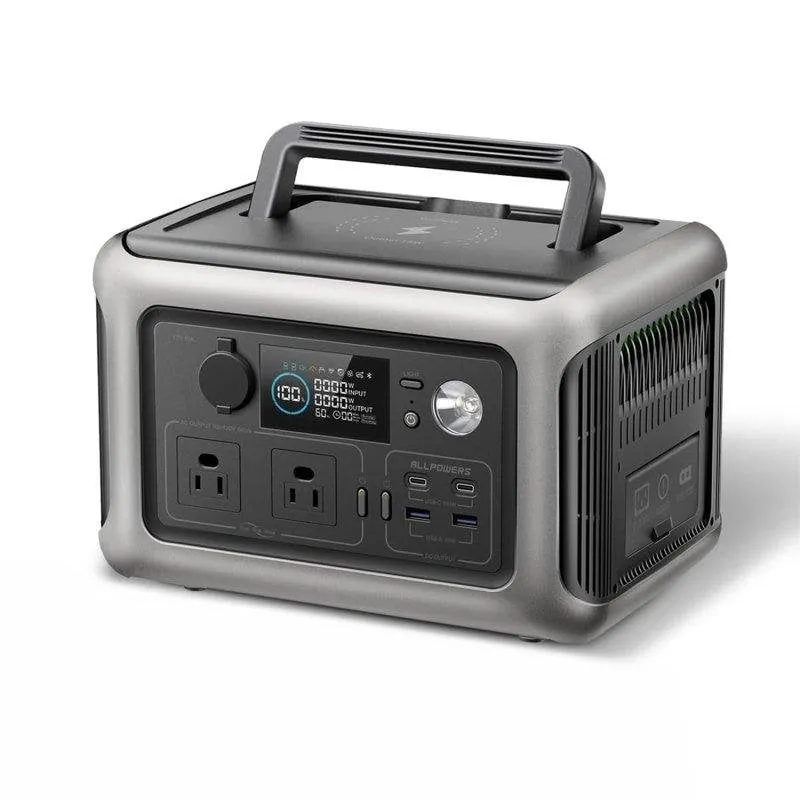 Stazione di energia Allpowers R600 299Wh 8 porte Batteria LiFePO4 Ricarica rapida solare UPS - immagine 1