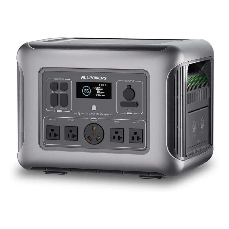 Stazione di energia Allpowers R2500 V2 1920Wh 4 porte AC 6 porte USB Batteria LiFePO4 - immagine 1
