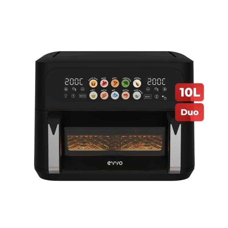 Friggitrice ad Aria Evvo Tasty Fryer Advance Duo 10L 2900W Doppia Resistenza - immagine 1