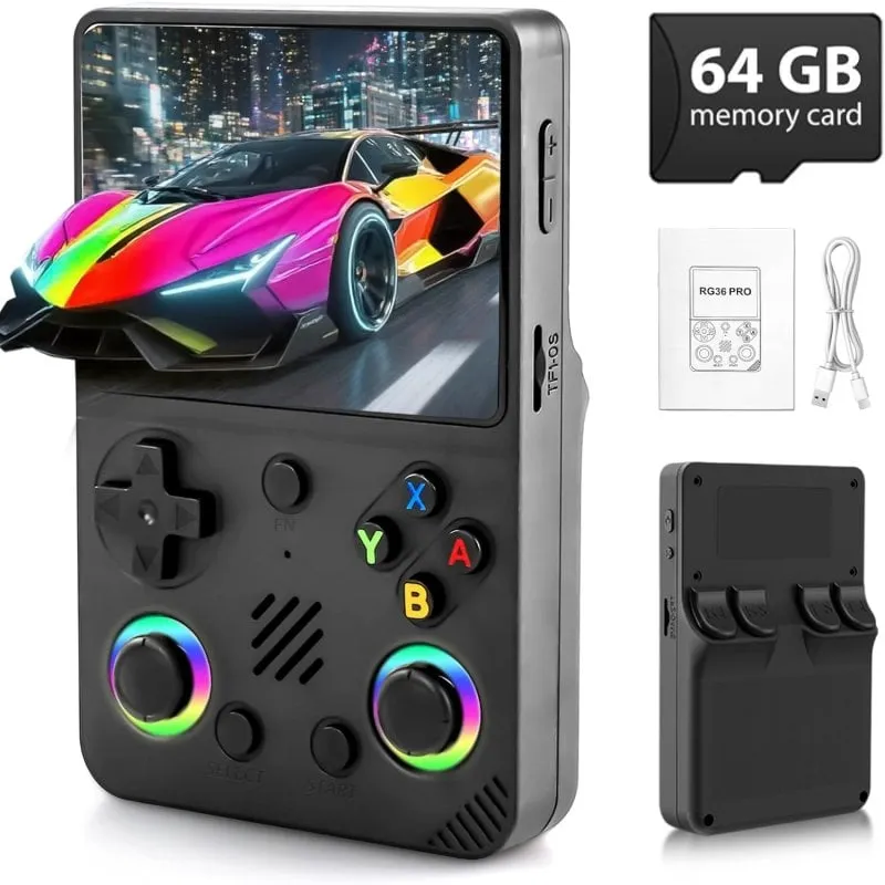 RG36 PRO Console Retrò Portatile ARM 64GB Wi-Fi 3.5 IPS Nero - immagine 1