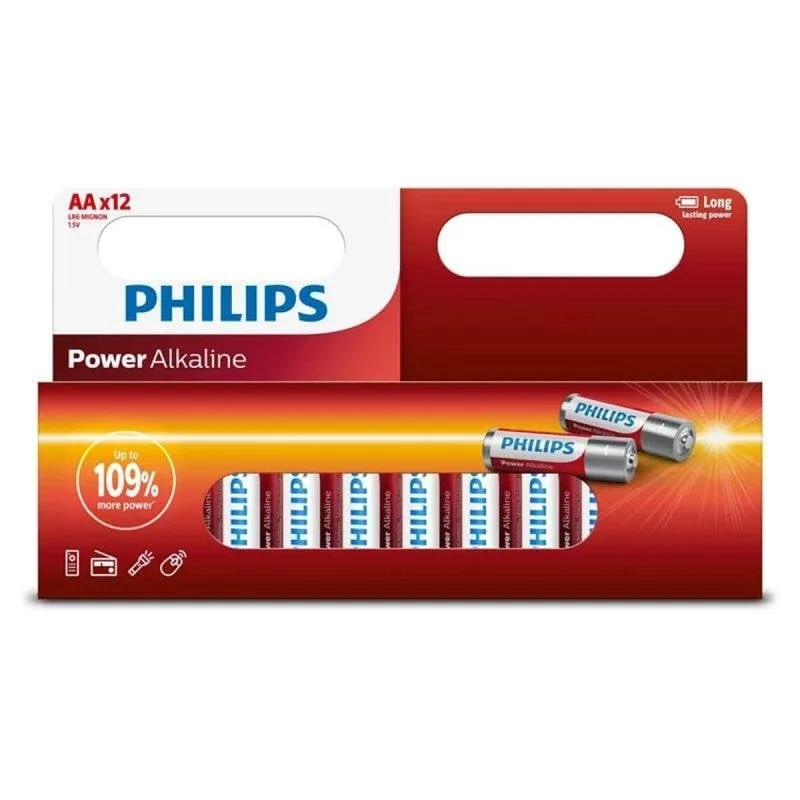 Pila alcalina Philips LR6 AA 12 pezzi 1,5 V - immagine 1