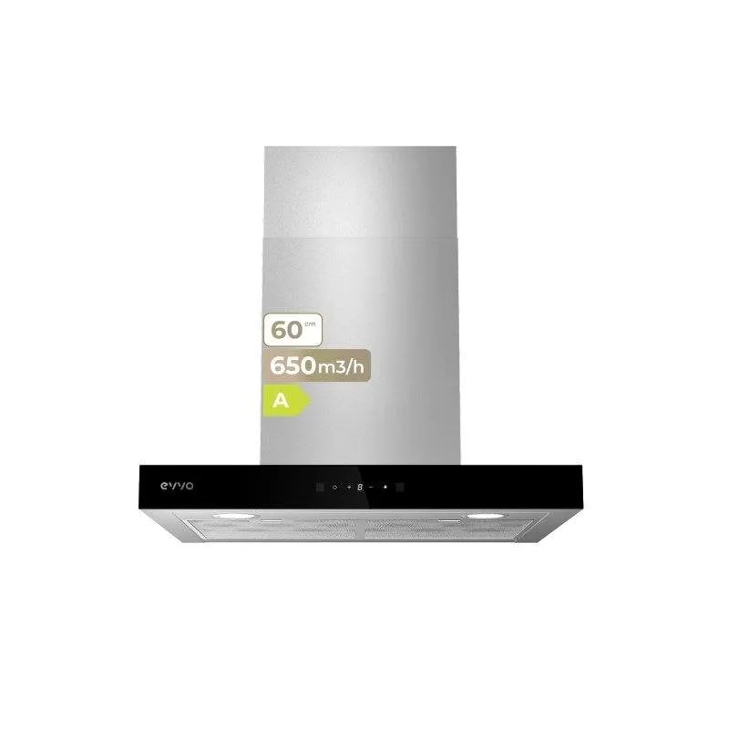 Campana extractora Evvo CE31 Canalizzazione 60cm con controllo touch e LED - immagine 1