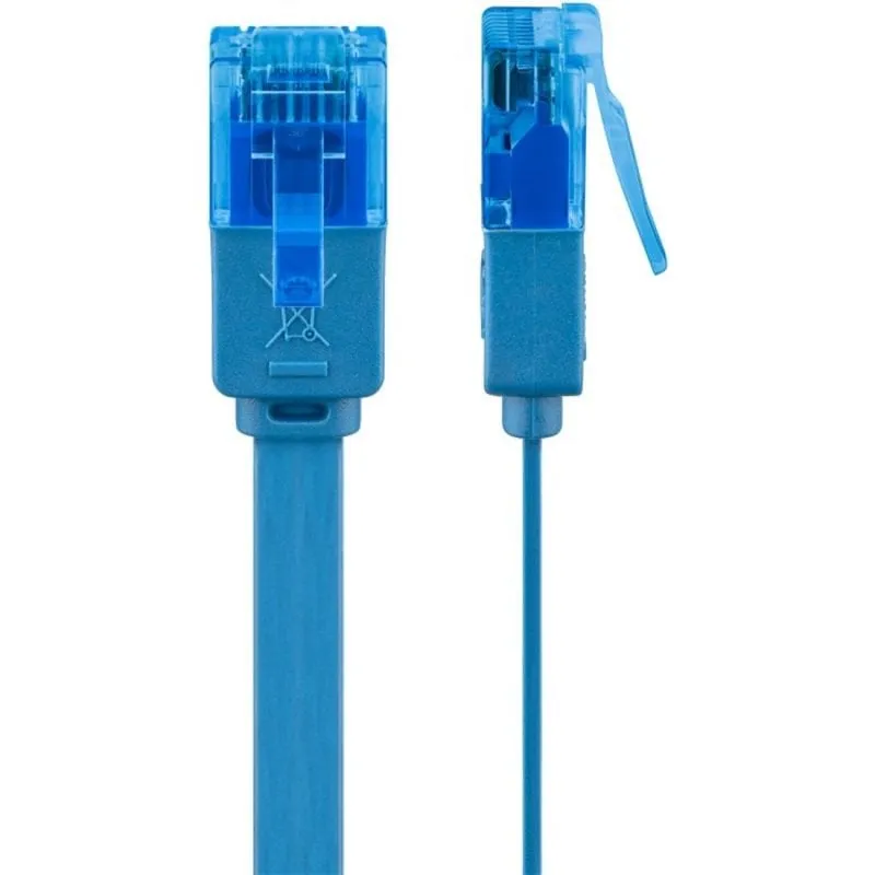Cavo di rete Goobay 96295 Cat6a 0,5 m piatto blu RJ-45 - immagine 1