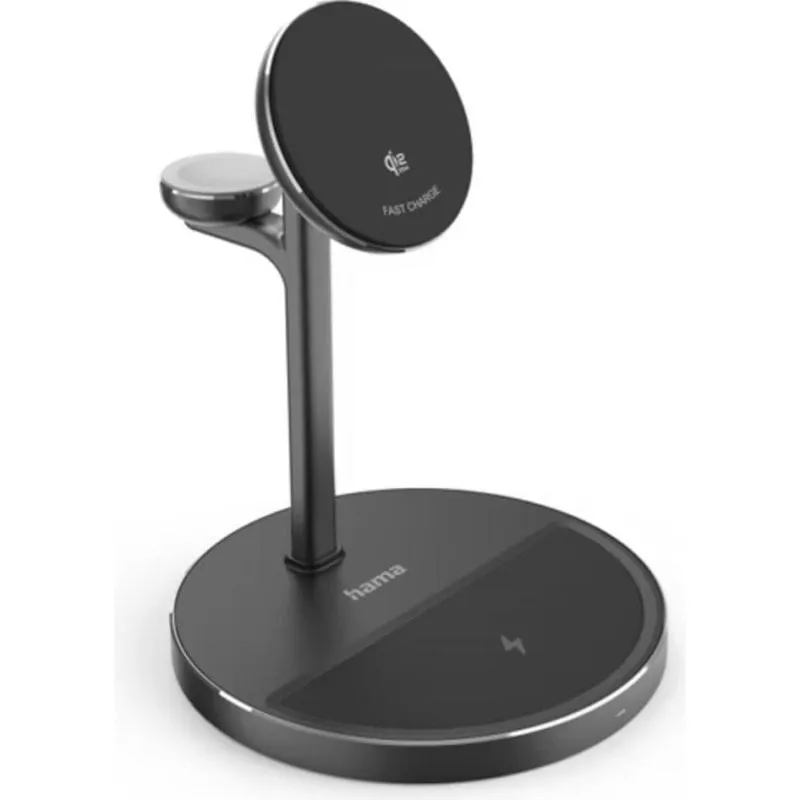 Caricatore wireless magnetico Qi2 15W 3 in 1 Hama - immagine 1