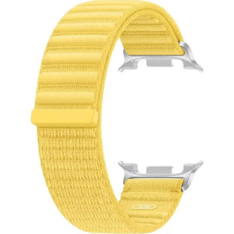 Cinturino Nylon Giallo Quick Release per Samsung Galaxy Watch 8/8 Classic/9 S/M - immagine 1
