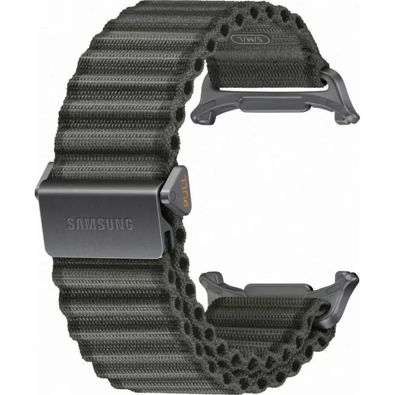 Bracciale Samsung Galaxy Watch Ultra Nylon Titanio Verde Oliva Quick Release - immagine 1