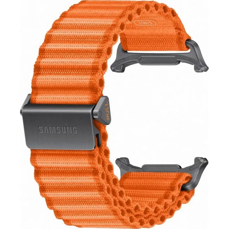 Cinturino Samsung Trail Band Galaxy Watch Ultra arancione nylon titanio - immagine 1