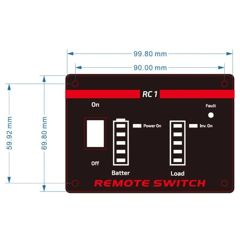 Pannello di controllo remoto Gembird EG-PWC-PSWRC-01 cablato per inverter - immagine 1