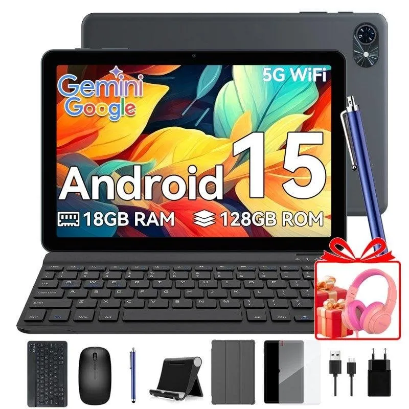 Tablet TABWEE T80 10,1" WiFi 18GB Grigio 128GB Android 15 - immagine 1