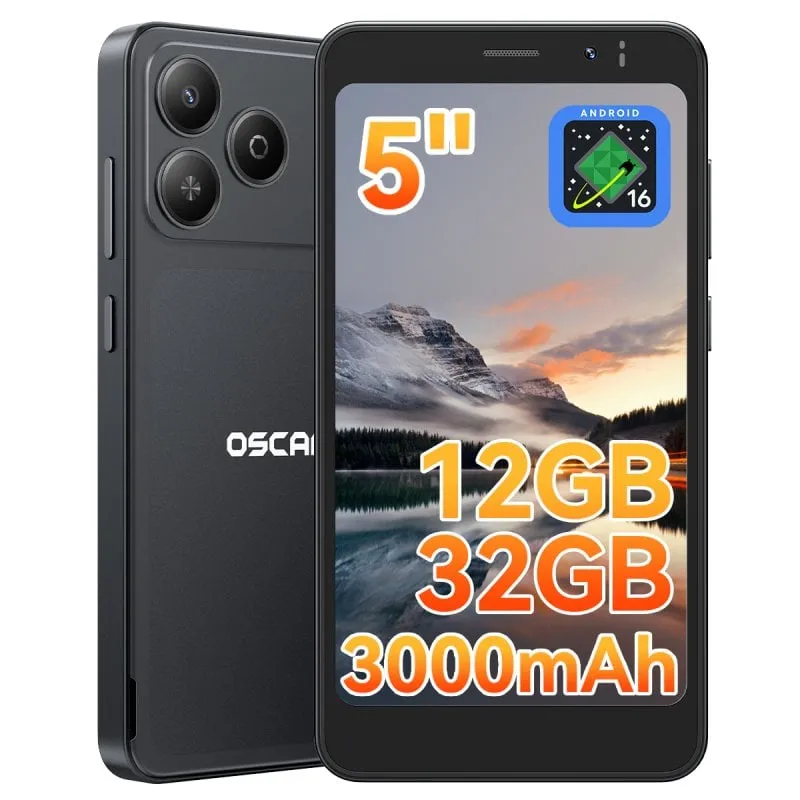 OSCAL Flat 3C Mini 4G 3GB 32GB 5" Nero - immagine 1