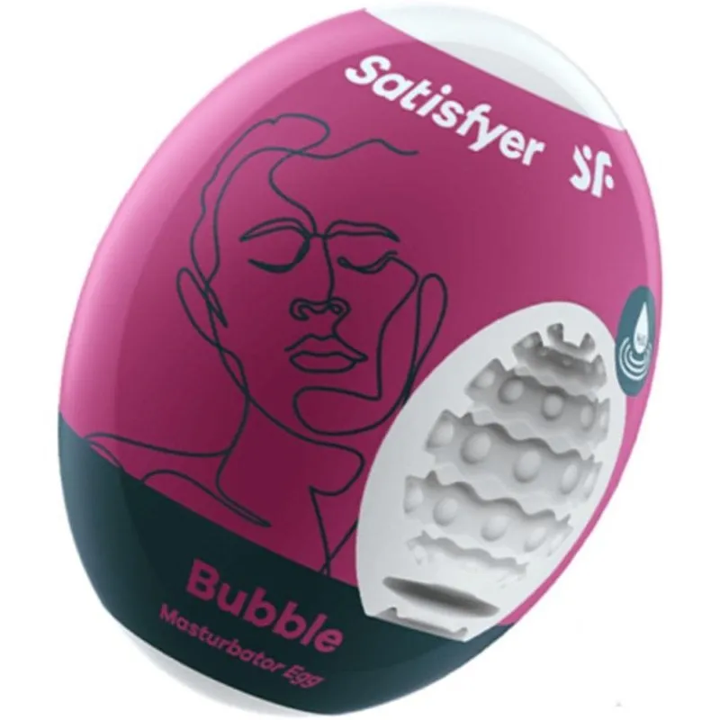 Masturbatore Satisfyer Masturbator Egg Bubble in TPE compatto e leggero - immagine 1