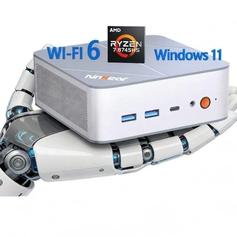 Mini PC Ninkear AMD Ryzen 7 8745HS 16GB 1TB SSD Radeon 780M Windows 11 Pro Wi-Fi 6 - immagine 1