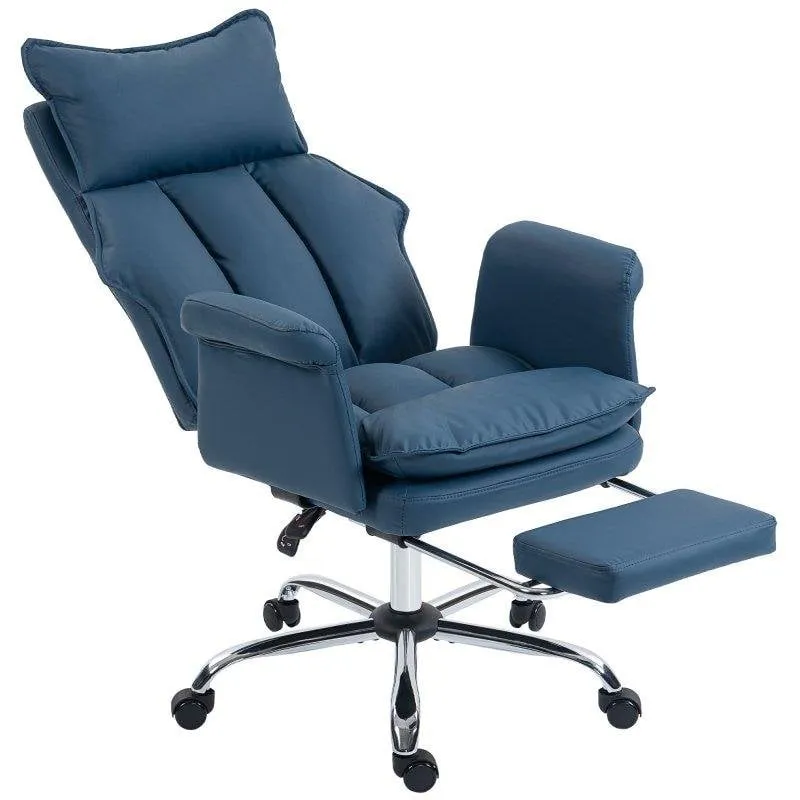 Sedia da scrivania Welltin 921-931V00BU Blu PU - immagine 1