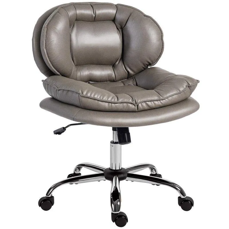 Sedia Ufficio Welltin 921-887V00CG Seduta Larga 62cm Altezza Regolabile Grigia - immagine 1
