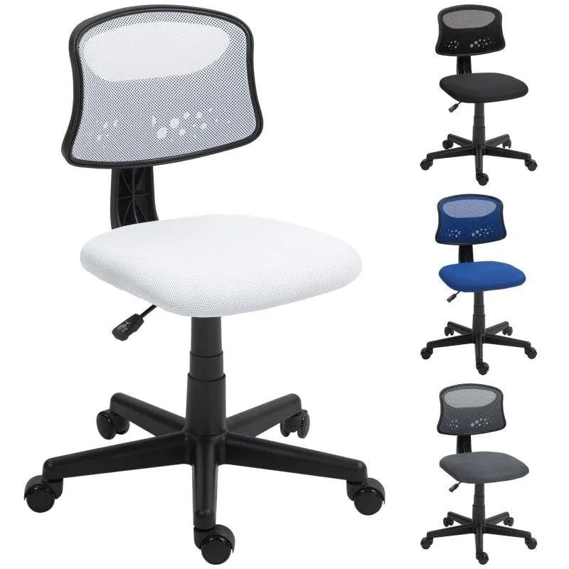 Sedia da ufficio Welltin 921-772V00WT bianca senza braccioli traspirante - immagine 1