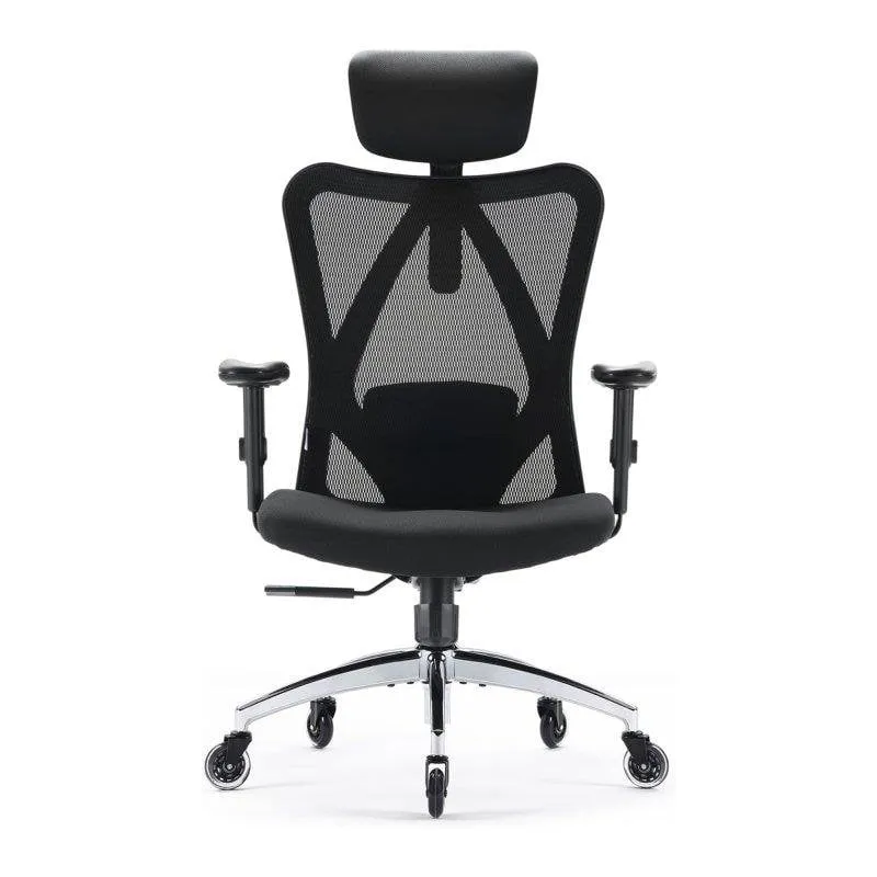 Sedia ergonomica Sihoo M18 con supporto lombare triplo e ruote nere - immagine 1