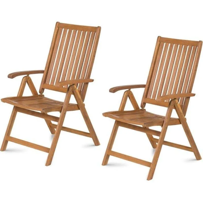 Sedia da giardino Fieldmann FDZN 4001-T pieghevole in acacia tropicale - immagine 1