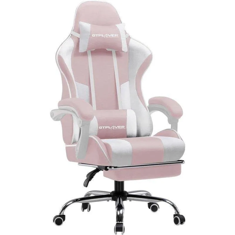 Sedia Gaming GTPLAYER Ergonomica con Poggiapiedi Massaggio Lombare - immagine 1