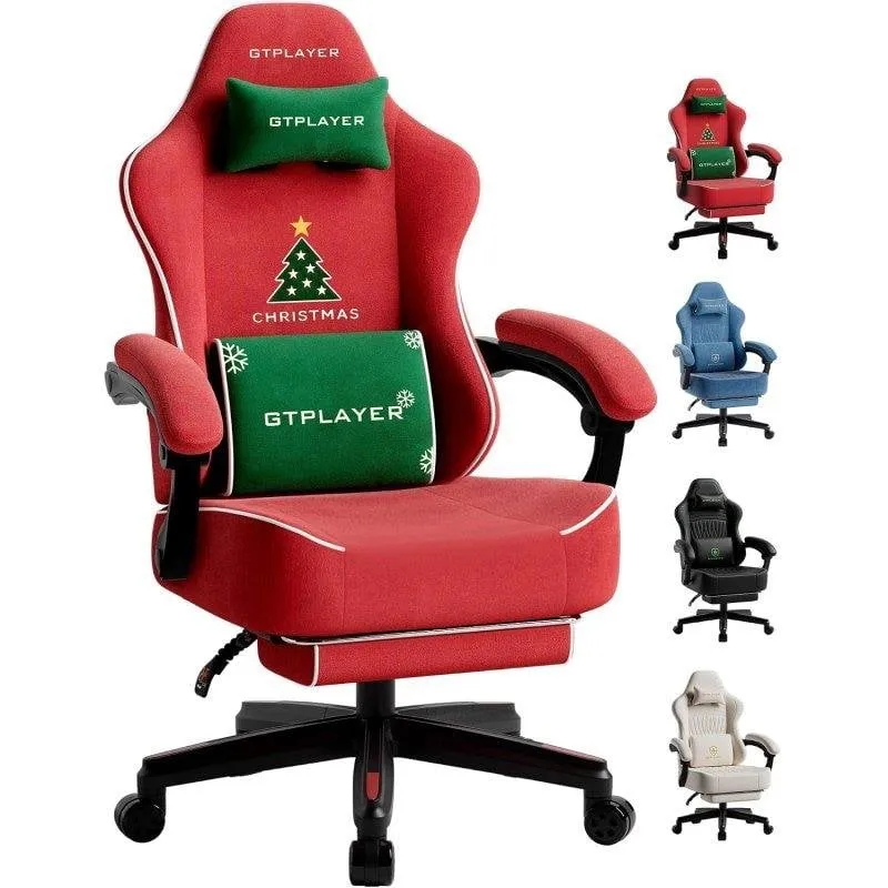 Sedia Gaming GTPLAYER Reposapiedi Seduta Larga Veluto - immagine 1