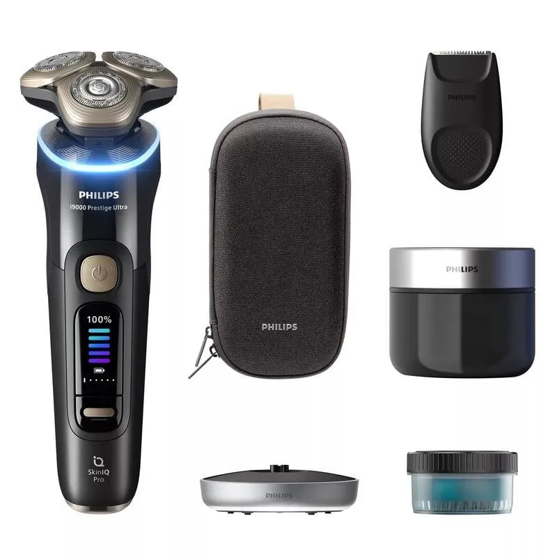 Rasoio Viso Philips Series i9000 Prestige Ultra XP9400/31 Senza Fili 60min Funzionamento a Umido 3 Lame Ricarica Rapida - immagine 1