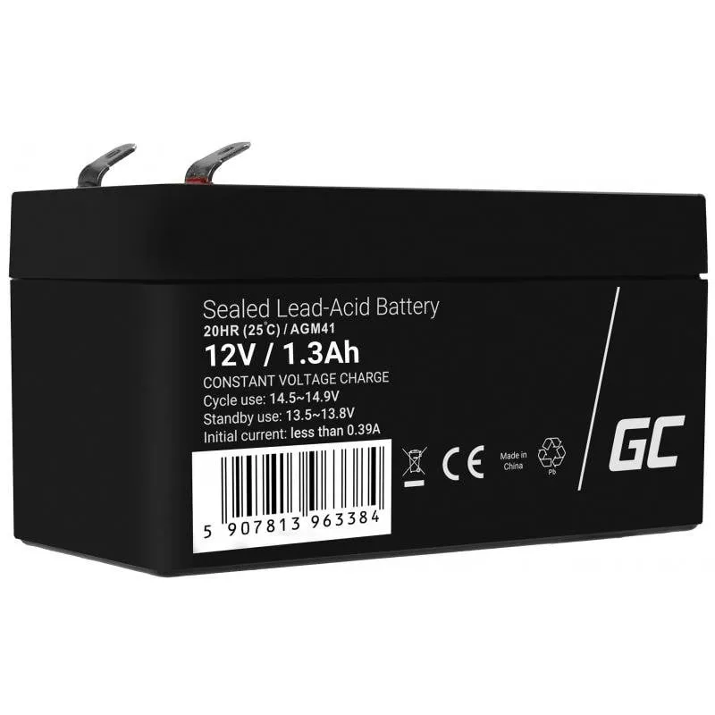 Batteria Green Cell AGM41 12 V 1,3 Ah VRLA UPS - immagine 1