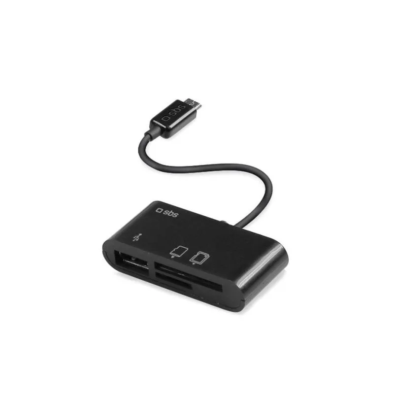 Lettore di schede SBS TTCABLEREADER MicroSD MMC SD MicroUSB - immagine 1