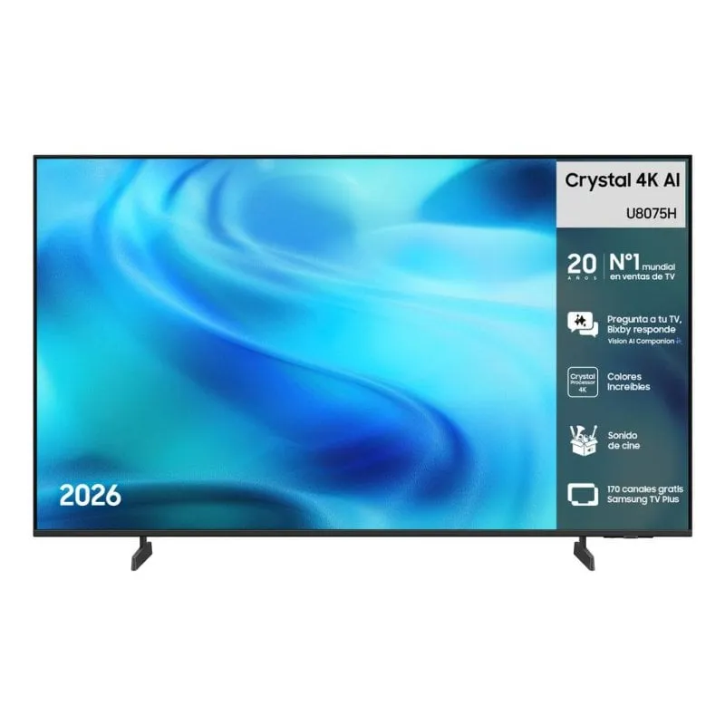 TV Samsung LED Crystal U8075H 43" 4K UltraHD 50Hz Smart TV Tizen HDR10+ Gaming Hub - immagine 1