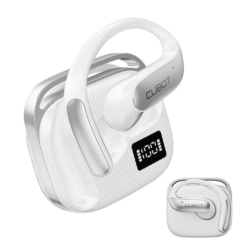 Auricolari Cubot Vibe R3 OWS Bluetooth 6.0 Leggeri 12mm IPX5 Bianchi - immagine 1