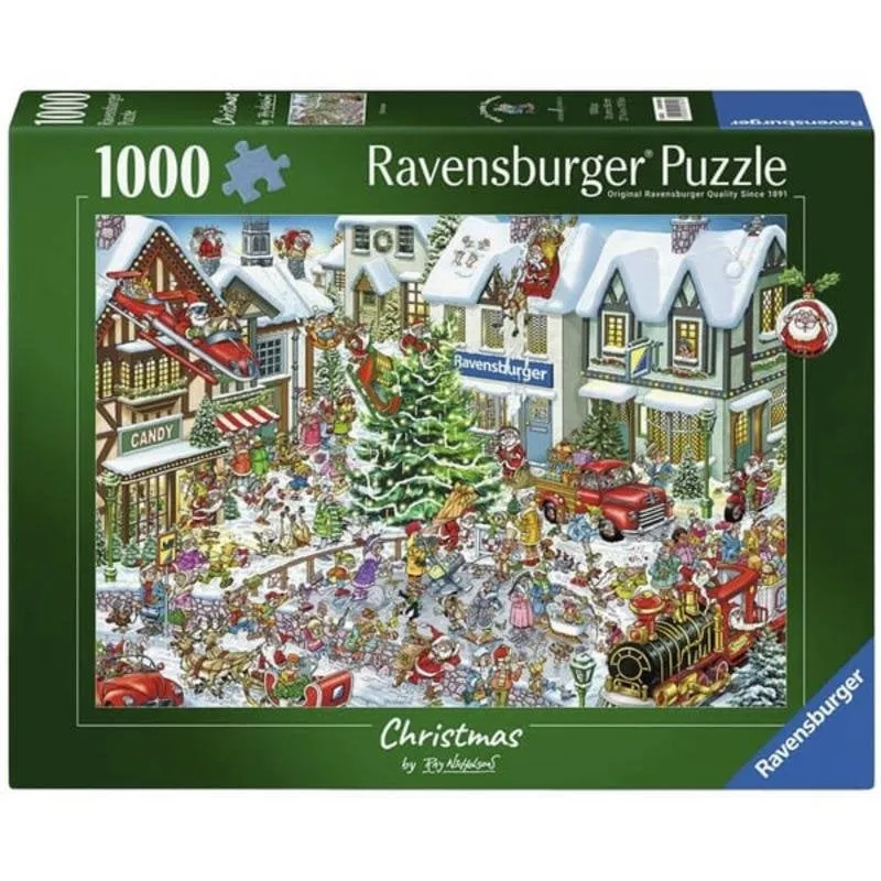 Puzzle Ravensburger Ray Nicholson Wimmelbild Weihnachten 1000 pezzi - immagine 1