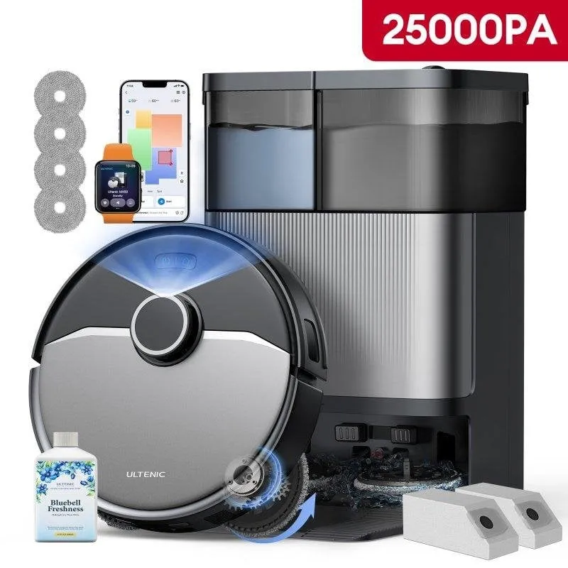 Robot Aspirapolvere Ultenic 25000 Pa Navigazione LiDAR Autopulente - immagine 1