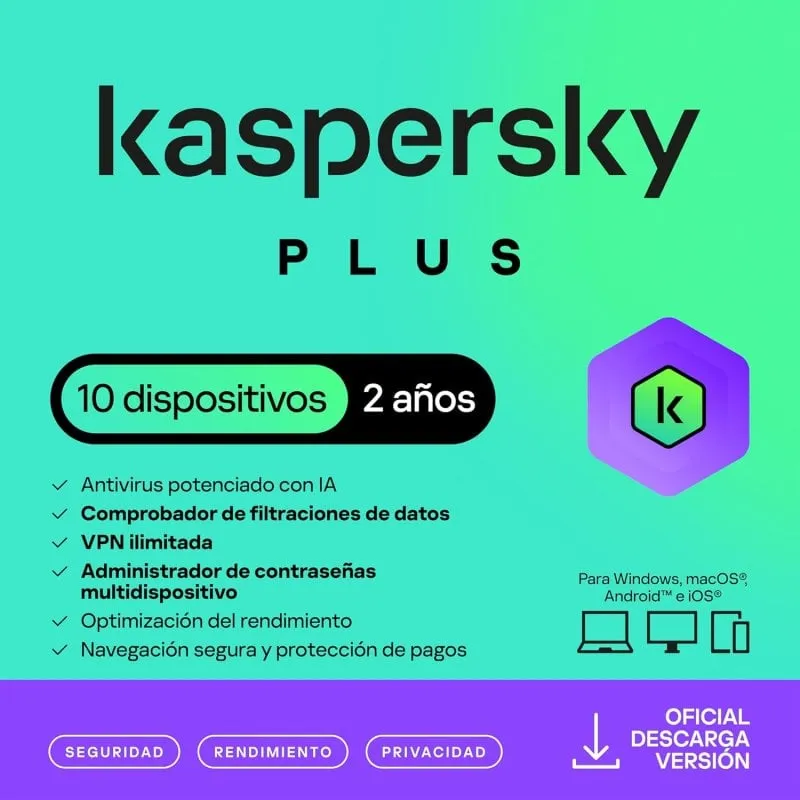 Software Kaspersky Plus Internet Security 10 Dispositivi 2 Anni Download - immagine 1